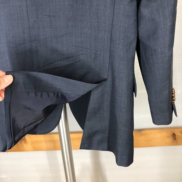 J. CREW FACTORY‎ 100% Worsted Wool Thompson Navy Suit Jacket Sz 38S - Picture 9 of 12